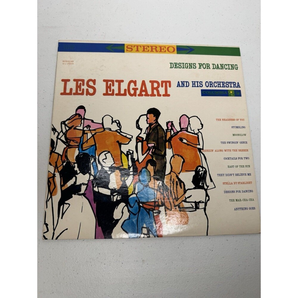 Les Elgart and His Orchestra Designs for Dancing 6-Eye Label Vinyl Record